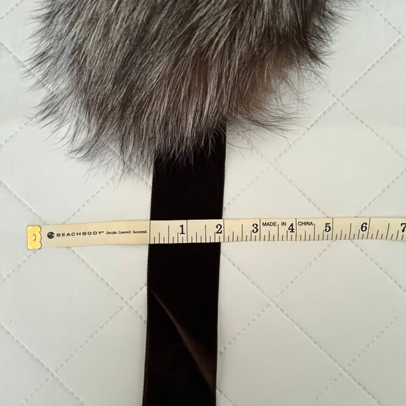Fox Fur Collar - Brown, Black and White Colour - Authentic - Picture 15 of 17